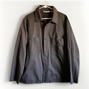 Zara Mens Jacket XL Brown Pockets Heavy Over Shirt Shacket